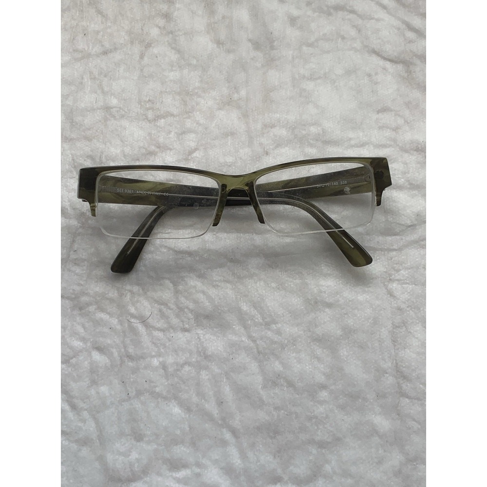 SEE 9361 Made In Italy Green Tortoise Eyeglass 54-15-140 338 - Frames Only